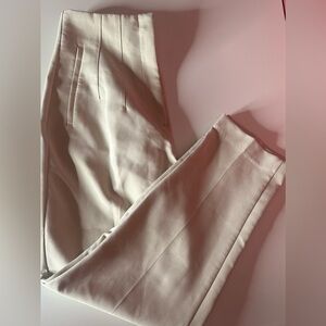 Women’s Zara pleated beige pants in size medium NWOT